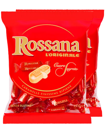 Rossana Original Filled Candies 175g|6.18oz - Imported from Italy, 2 Packs