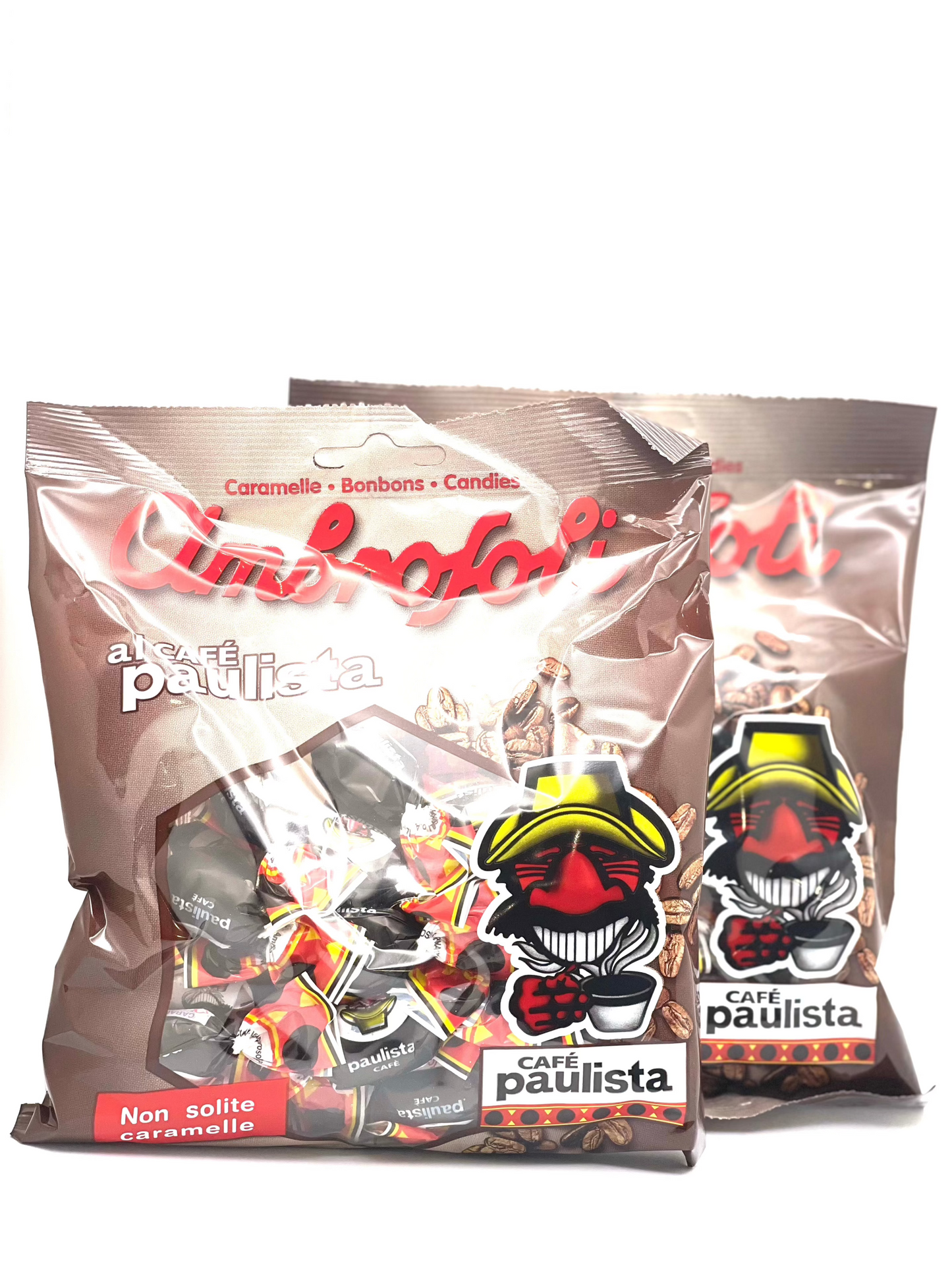 "Café Paulista" Espresso Coffee Filled Candy 4.76 Oz by Ambrosoli 2 bags