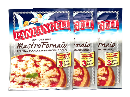 Paneangeli Mastro Fornaio Yeast For Pizza 3 Envelopes, 3 Count (Pack of 3)