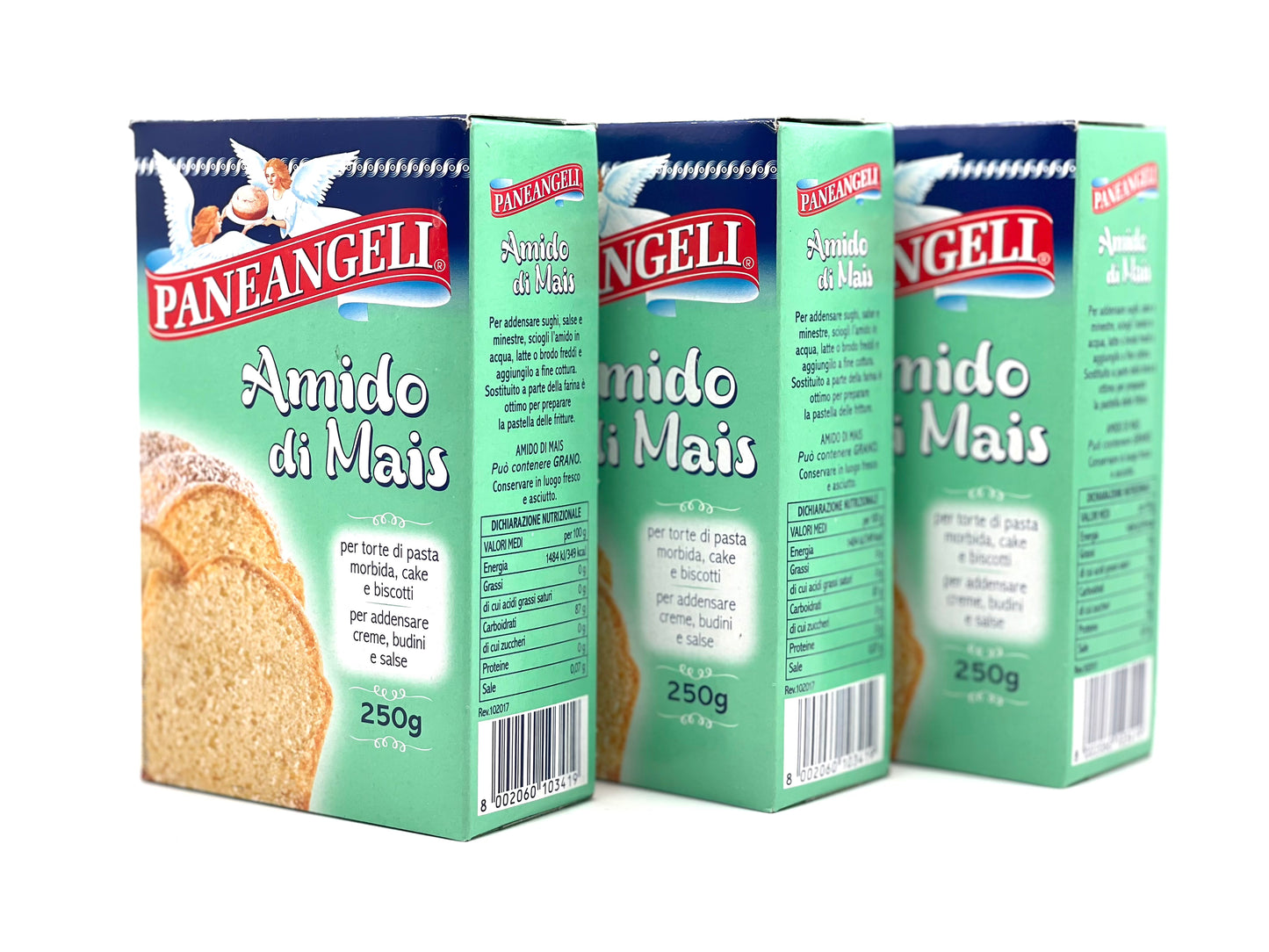 Amido di Mais Corn Starch by Paneangeli - 8.8 oz|250g 3 Boxes