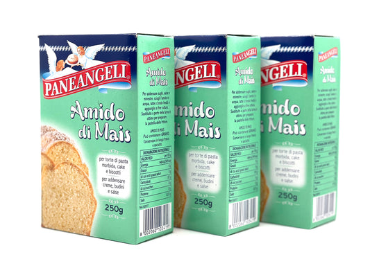 Amido di Mais Corn Starch by Paneangeli - 8.8 oz|250g 3 Boxes